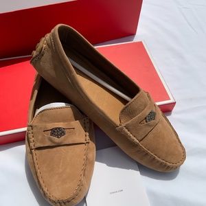 Coach Nicola Nubuck Driver loafer Ginger color new in box size 8.5
